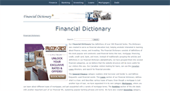Desktop Screenshot of financialdictionary.net